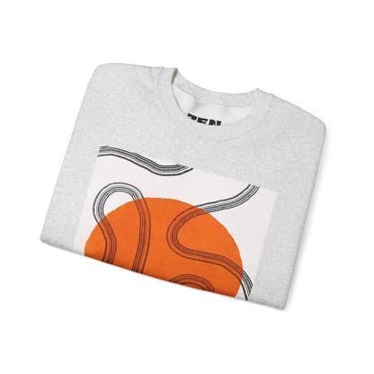 Retro Abstract Art Crewneck Sweatshirt, Cozy Graphic Pullover, Unisex Casualwear, Perfect Gift for Art Lovers, Fall Fashion Essential, Gift for Him, Gift for Her