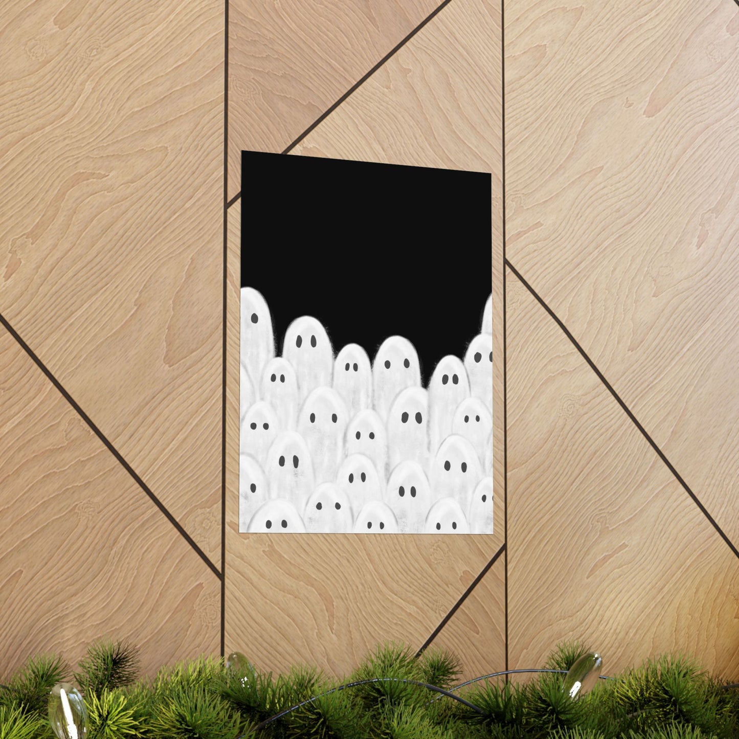 Spooky Ghost Art Print, Matte Vertical Posters for Halloween Decor, Ghost Wall Art, Creepy Room Decoration, Fun Scary Gift