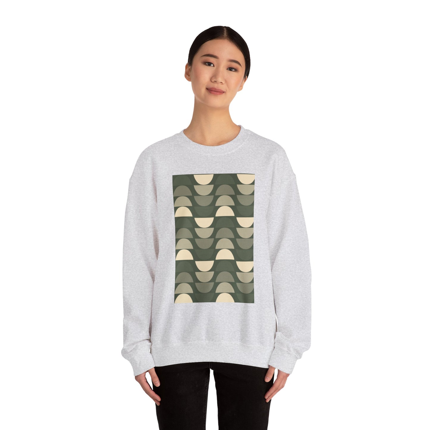 Stylish Geometric Crewneck Sweatshirt for Relaxed Vibes, Cozy Layer, Unisex Fashion Piece, Perfect Gift for Art Lovers, Casual Wear