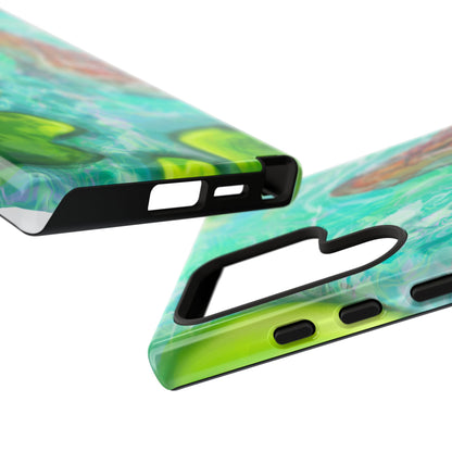 Watercolor Phone Case, Nature Lover Gift, Tough Phone Cover, Phone Accessory, Unique Design for Spring/Summer, Lily Pad, Fish Pond