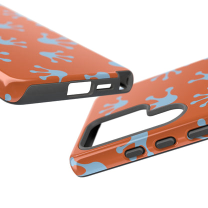 Frog Print Phone Case - Tough Cases, Orange Frog Design, Unique Gift, Fun Accessories, Vibrant Phone Cases, Cool Cases