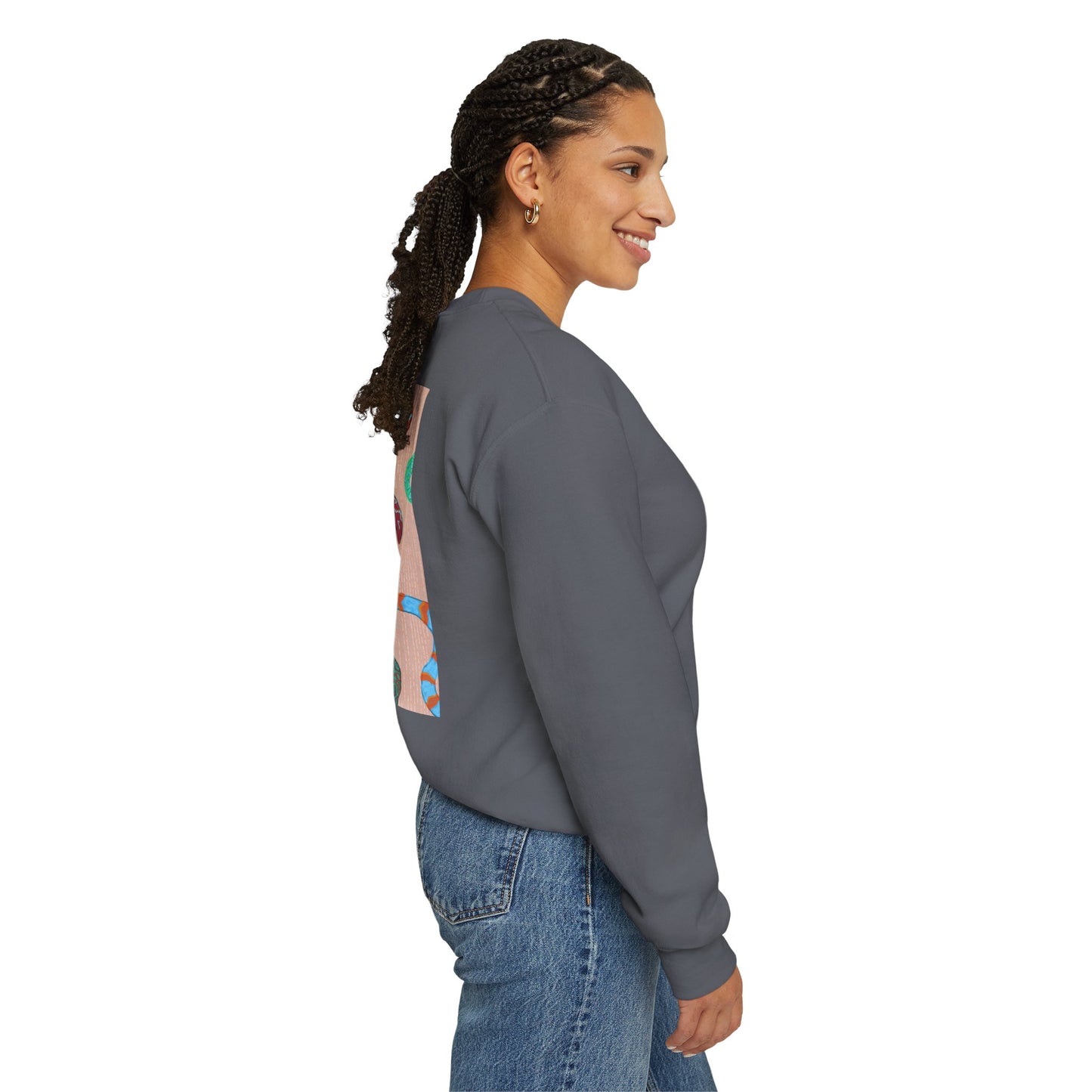 Funky Snake Unisex Crewneck Sweatshirt, Cozy Apparel, Unique Gift, Snake Art, Relaxed Style, Perfect for Casual Outings