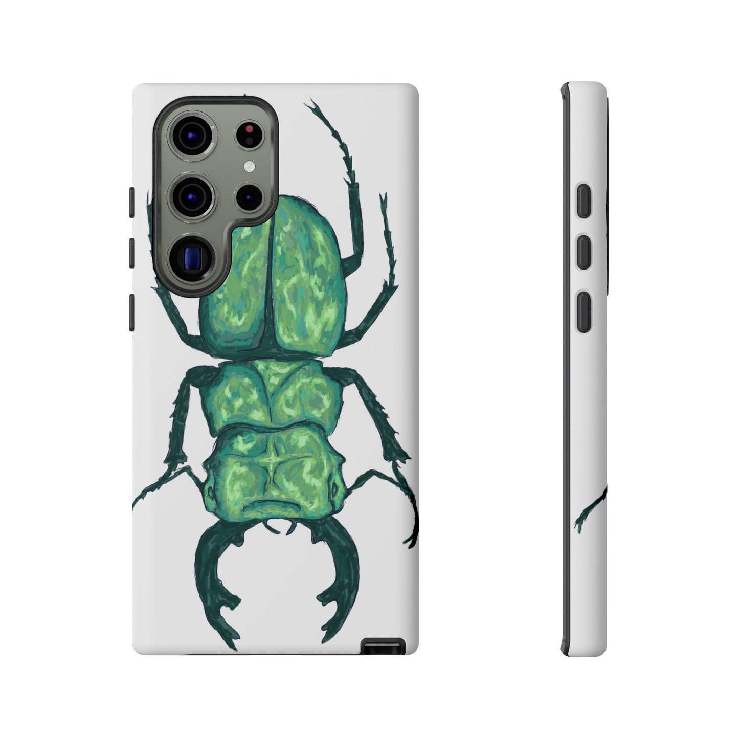 Green Beetle Phone Case - Tough Cases, Insect Lover Gift, Nature Lover Accessory, Unique Phone Cover, Eco-Friendly Design