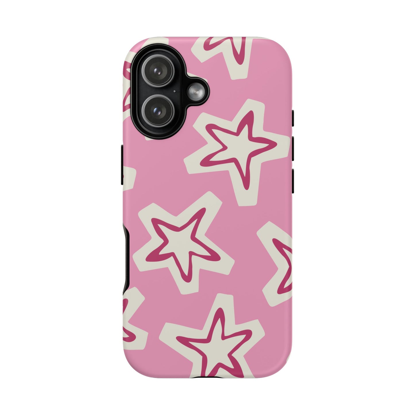 Starry Pink Phone Case | Tough Cases for Trendy Protection, Cute Gift, Fun Design, Holiday Match, Everyday Use