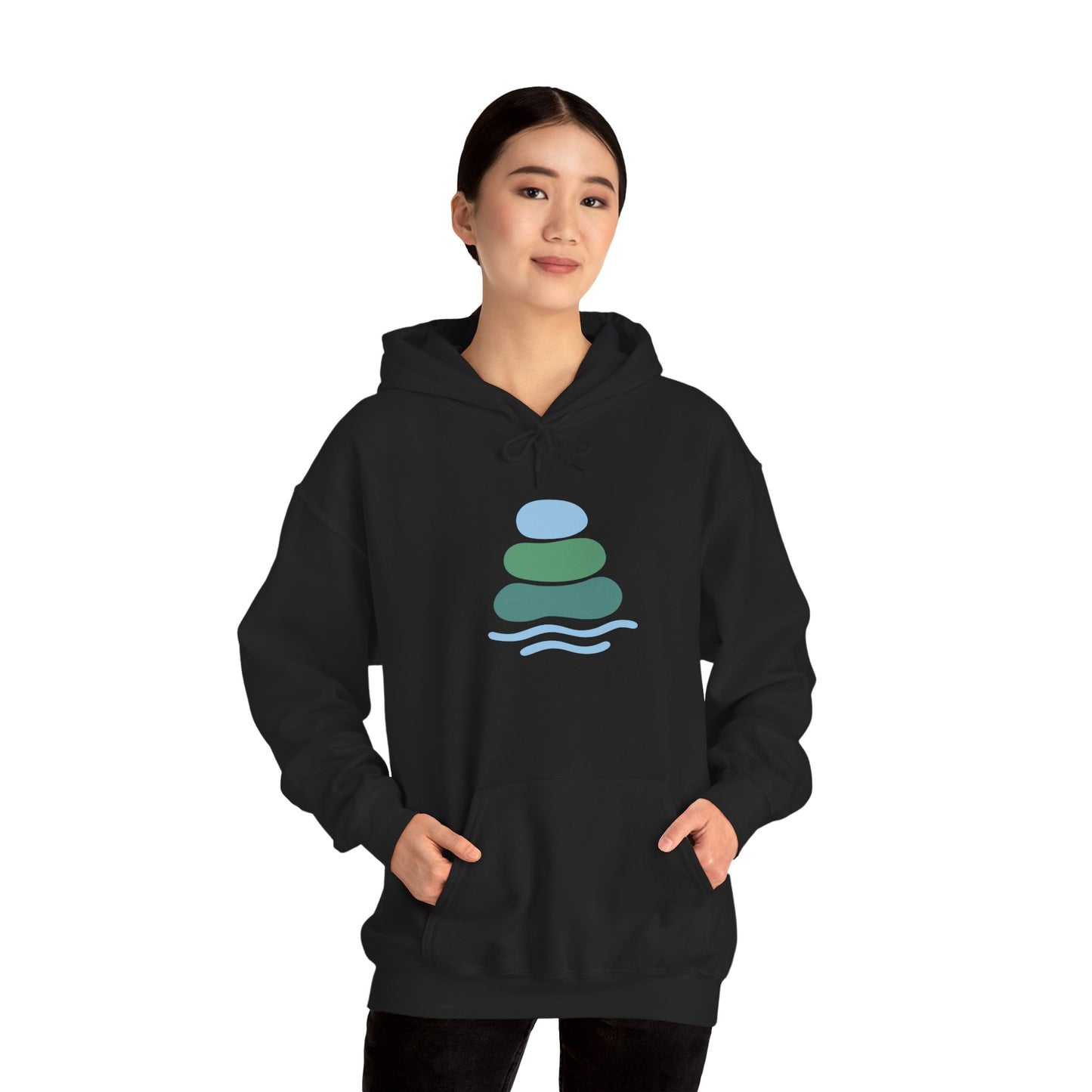 Zen-Inspired Unisex Hooded Sweatshirt, Relaxing Sweatshirt, Comfortable Hoodie, Gift for Meditation Lovers, Cozy Outerwear for All Occasions