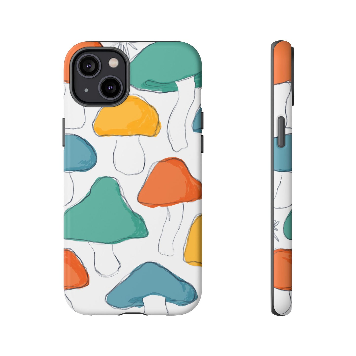 Mushroom Phone Case with Colorful Design, Tough Cases, Floral Tech Accessories, Gift for Nature Lovers, Trending Phone Cover