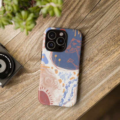 Artistic Phone Case with Abstract Design, Tough Phone Case, Unique Gift, Trendy Accessories, Modern Art Case, Stylish Tech Gear