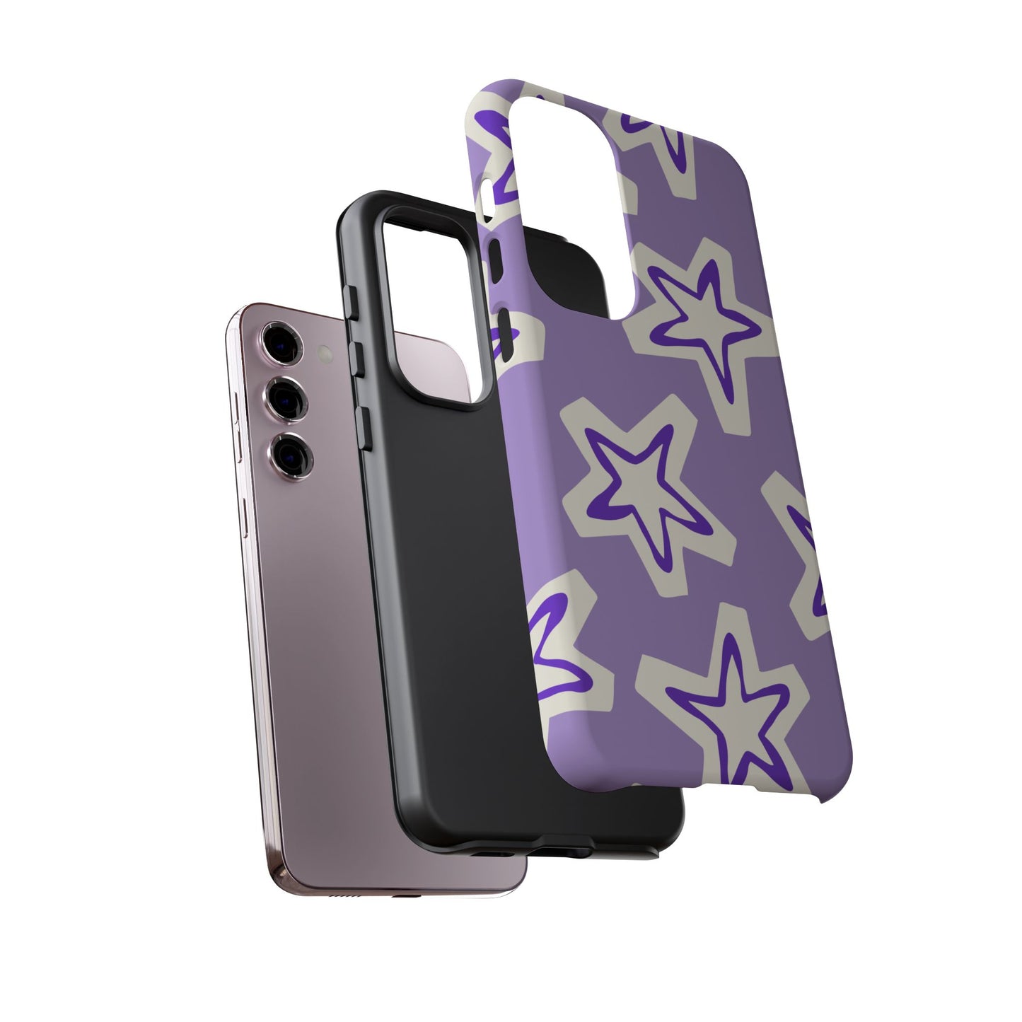 Starry Pattern Phone Case, Cute Star Design, Tough Phone Cover, Gifts for Her, Stylish Phone Accessory