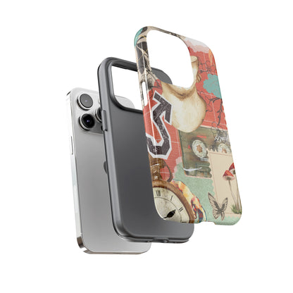 Artistic iPhone Case, Tough Cases with Vintage Design, Unique Phone Cover, Gift for Art Lovers, Protective Case for All Occasions, Vintage Collage Art