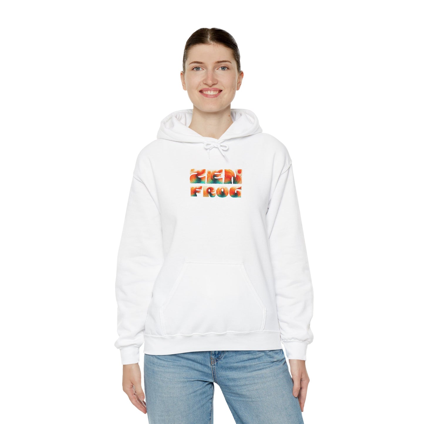 Vibrant Unisex Hoodie with Zen Frog and Snake Design, Cool Gift for Nature Lovers, Casual Wear for All Occasions, Gift for Her, Cool Hoodies