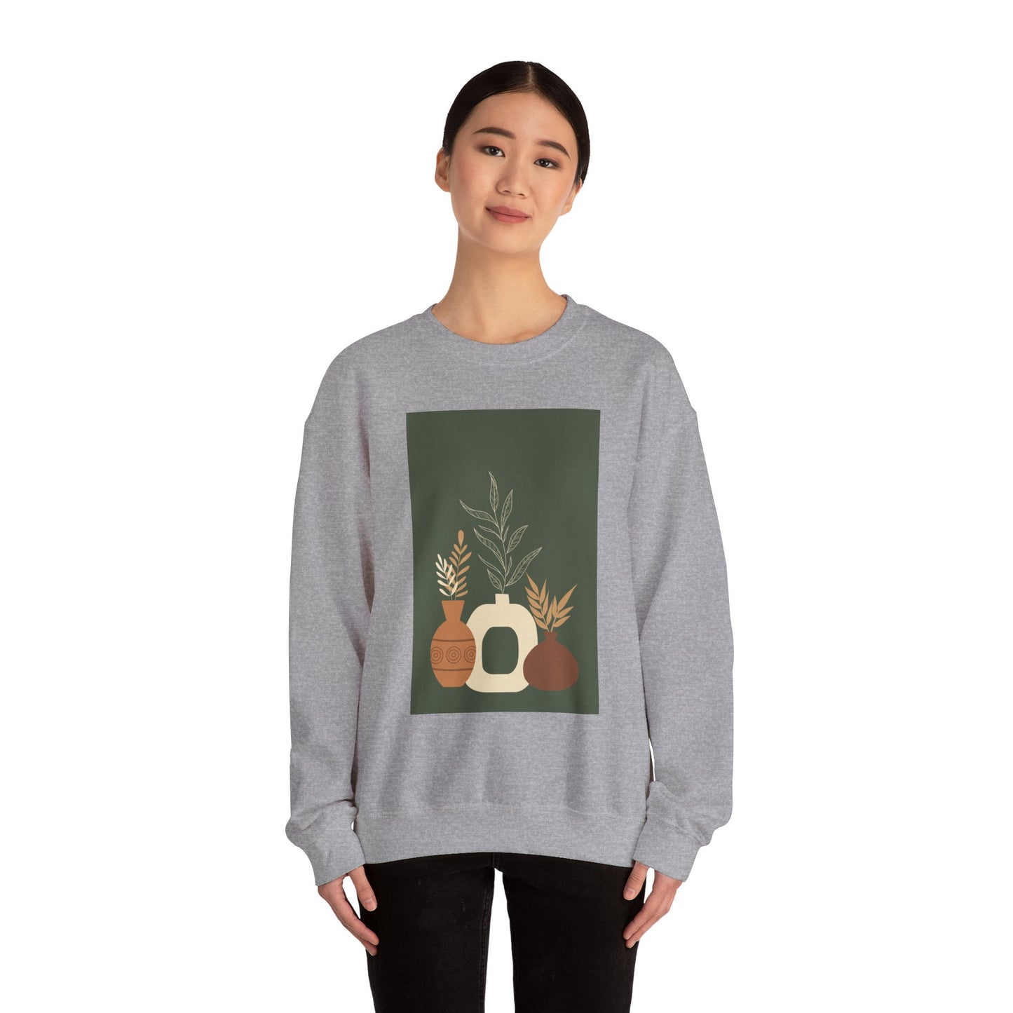 Fall-Inspired Botanical Crewneck Sweatshirt, Cozy Sweatshirt for Women, Warm Unisex Sweater, Autumn Gift,  Plant Lover Apparel