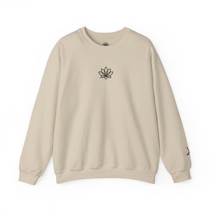 Lotus Flower Unisex Crewneck Sweatshirt, Cozy Sweatshirt, Flower Sweatshirt, Gift for Her, Casual Wear, Spring Fashion