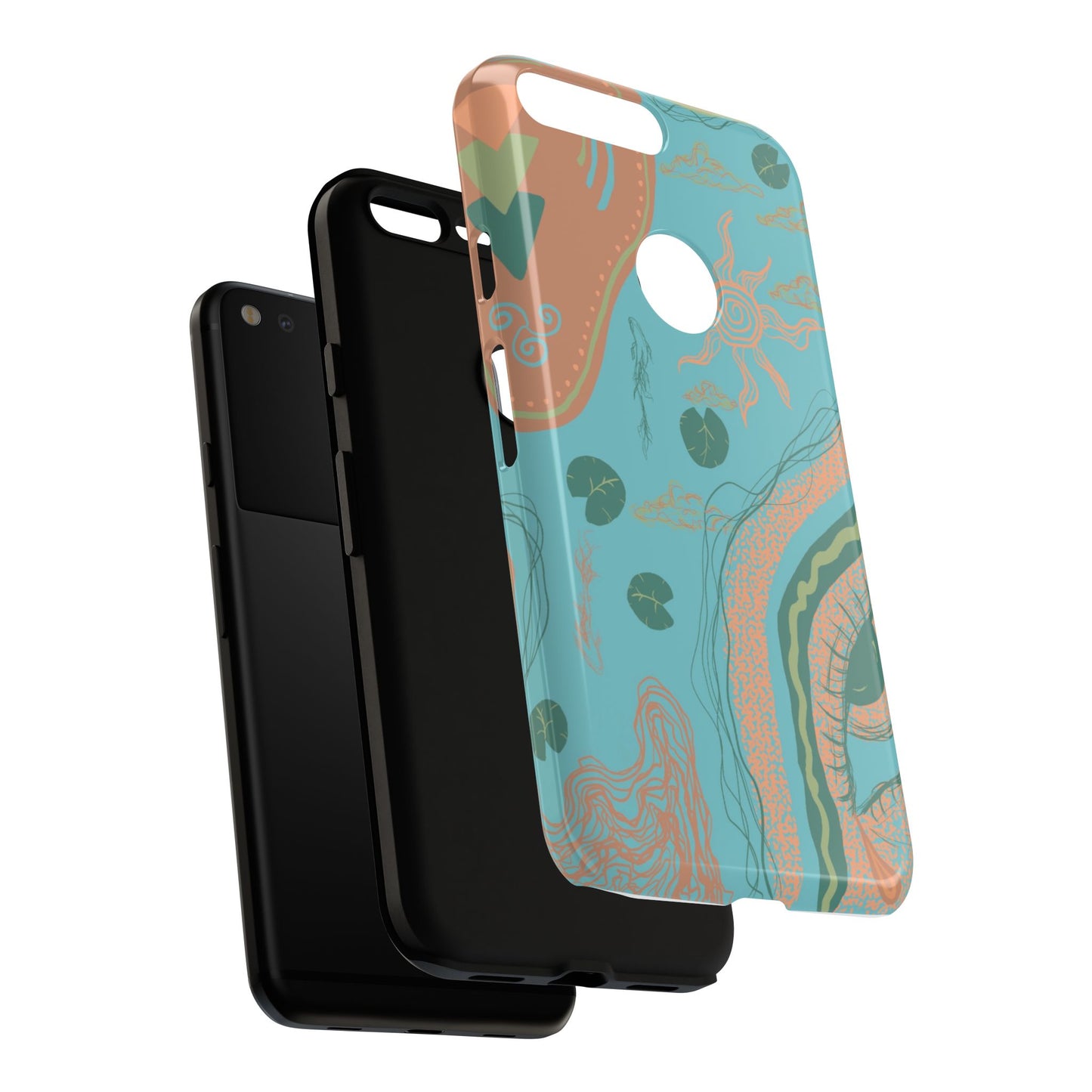 Whimsical Phone Case with Artistic Ocean Design, Floral Phone Cover, Unique Gift for Nature Lovers, Eco-Friendly Cell Accessories, [...]