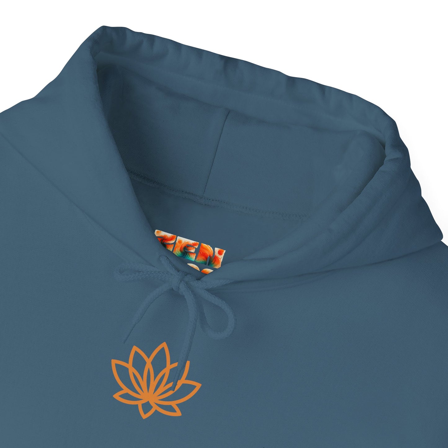 Serene Adventure Hoodie with Lotus Design, Eco-Friendly Sweatshirt for Outdoors, Yoga, Surfing, Beach Days, Mindfulness, Gift for Her, Gift for Him, Kayak Sweatshirt, Outdoor Designs