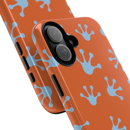 Frog Print Phone Case - Tough Cases, Orange Frog Design, Unique Gift, Fun Accessories, Vibrant Phone Cases, Cool Cases