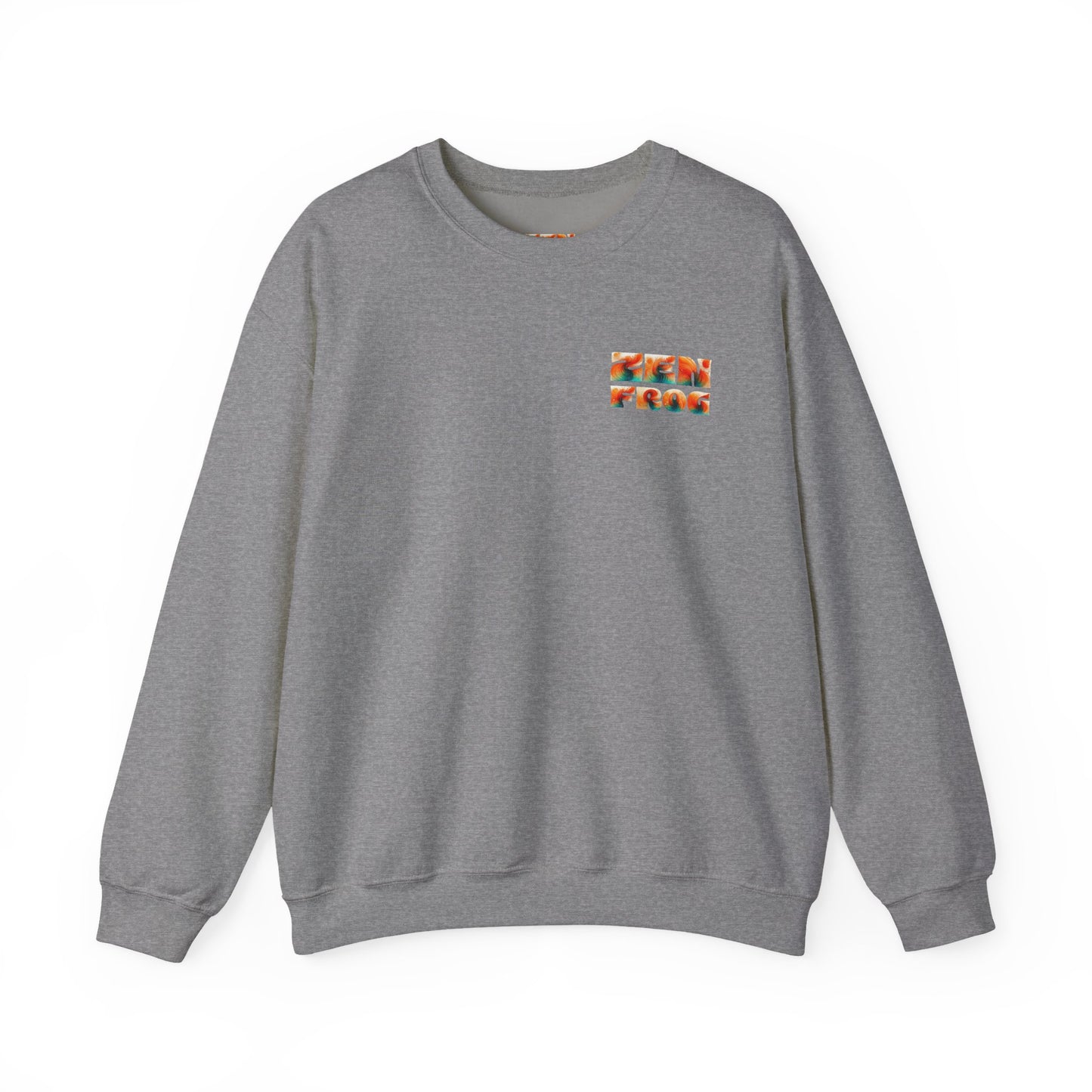 Funky Fish Crewneck Sweatshirt - Zen Frog Cozy & Calm Vibes for All, Perfect Gift for Nature Lovers, Relaxation, and Casual Wear