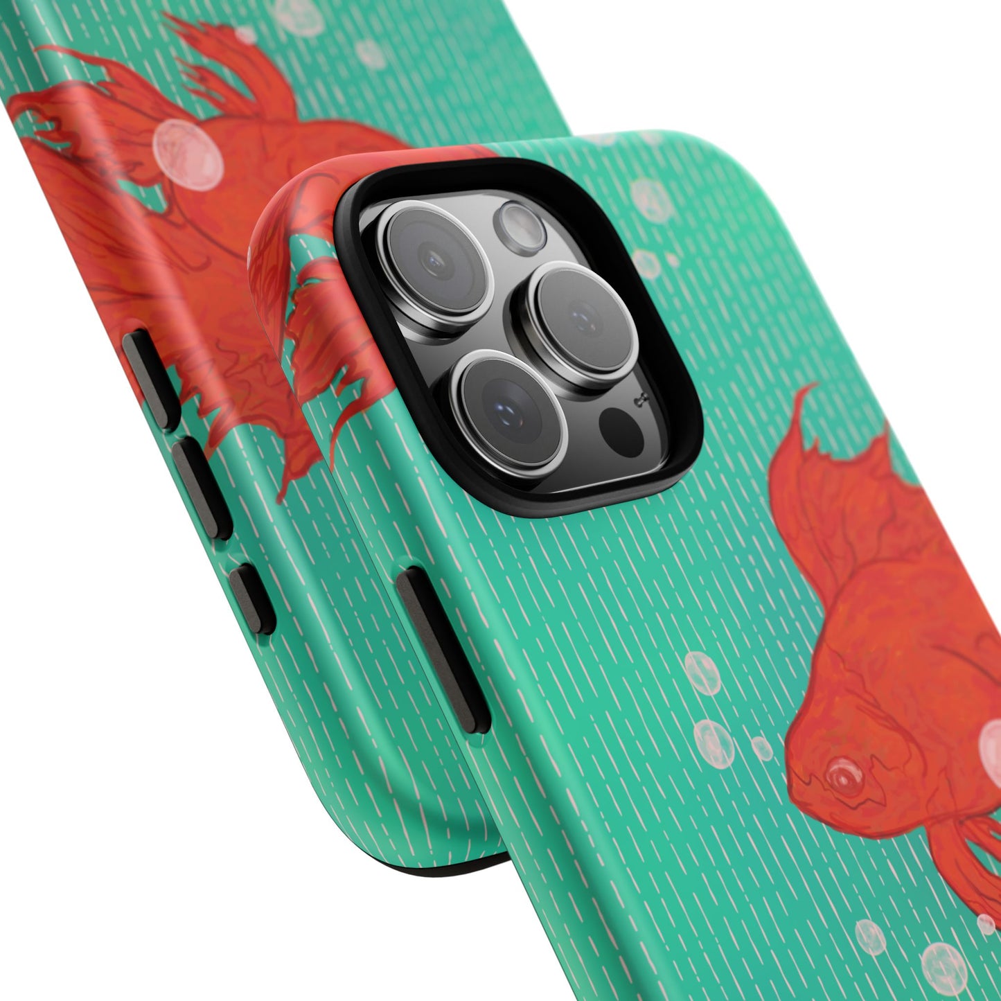 Vibrant Goldfish Phone Case, Colorful iPhone Cover, Ocean Vibe Accessory, Unique Gift for Fish Lovers, Cute Phone Cases