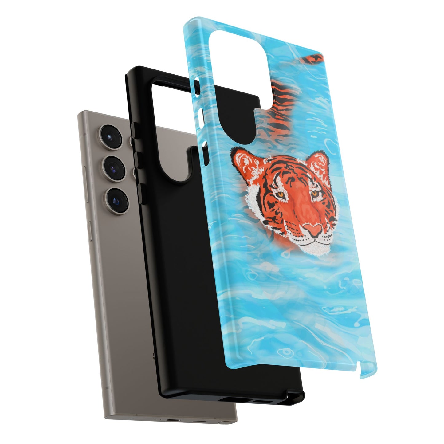 Vibrant Tiger Phone Case, Wildlife Lover Gift, Phone Accessories, Animal Print Case, Summer Vibe, Cool Phone Cover