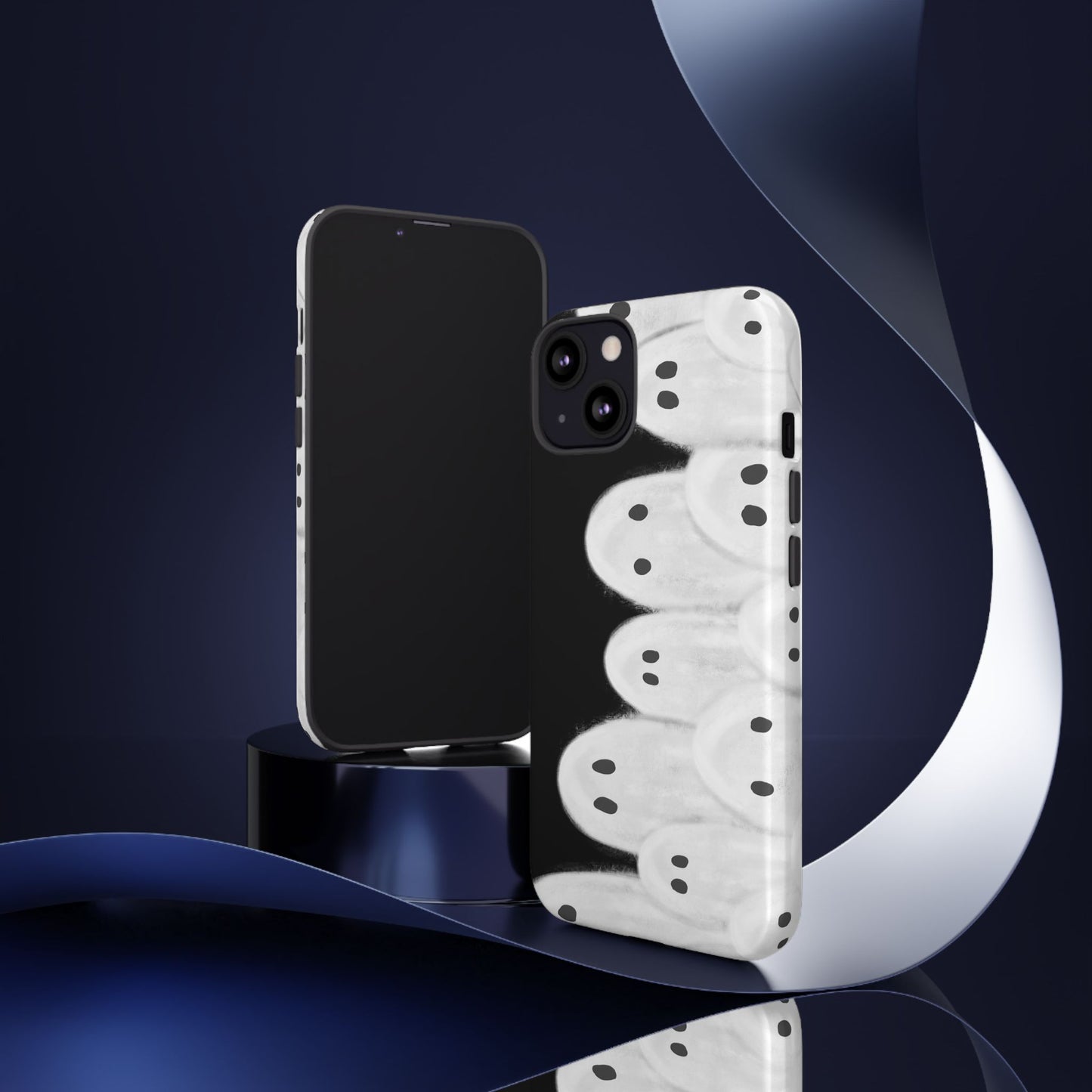 Painted Ghosts Phone Case | Ghostly Tough Phone Case for Spooky Style, Halloween Gift, Phone Cover, Ghost Theme, Unique Accessory, Spooky Season, Viral Painted Ghosts Inspired Design