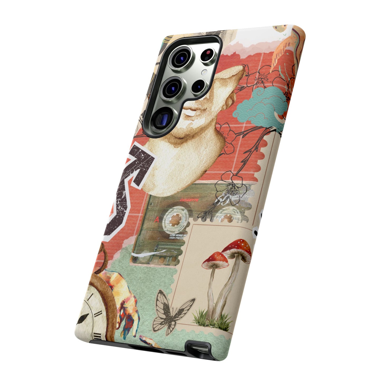 Artistic iPhone Case, Tough Cases with Vintage Design, Unique Phone Cover, Gift for Art Lovers, Protective Case for All Occasions, Vintage Collage Art
