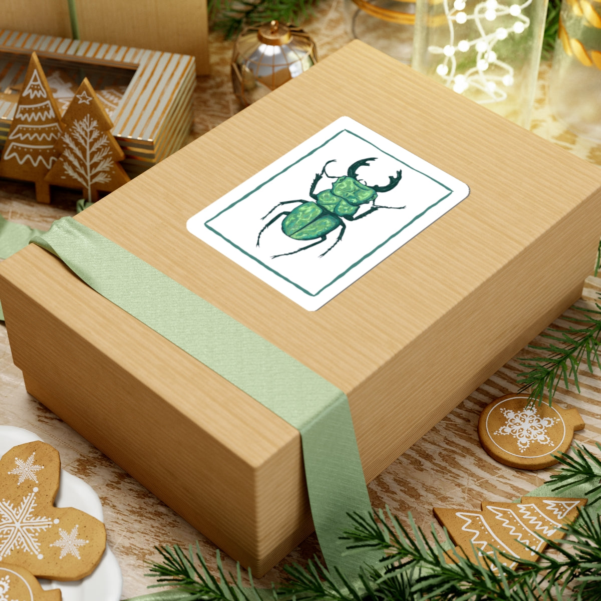 Eclectic Beetle Kiss-Cut Stickers, Nature Lover Decor, Creepy-Crawly Gifts, Fun Laptop Accessories, Artistic Bug Art, Unique Decor