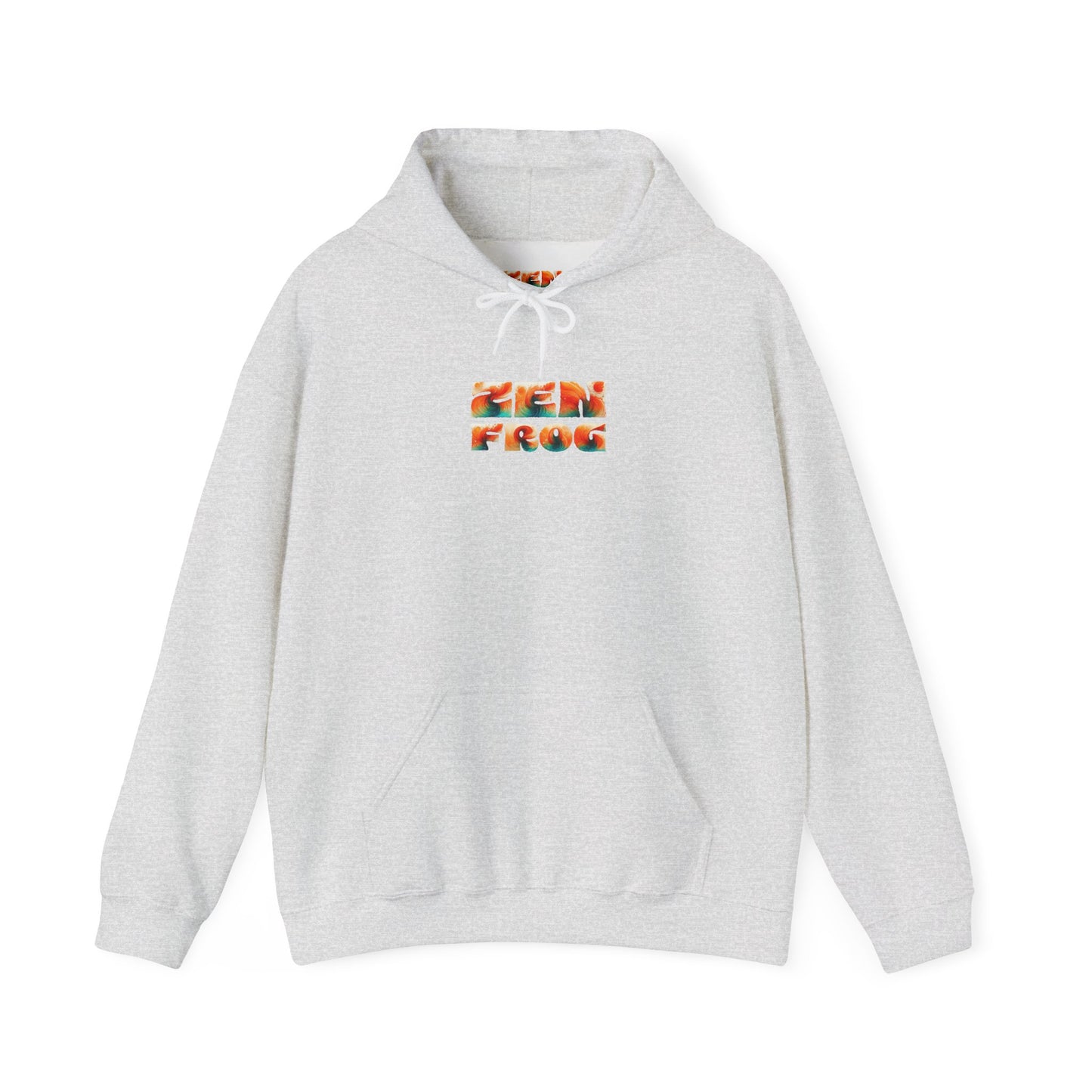 Zen Frog Hooded Sweatshirt - Cozy Unisex Hoodie, Casual Wear, Spring Fashion, Unique Gifts, Streetwear Style, Simple Moon Design, Gift for Him, Gift for Her