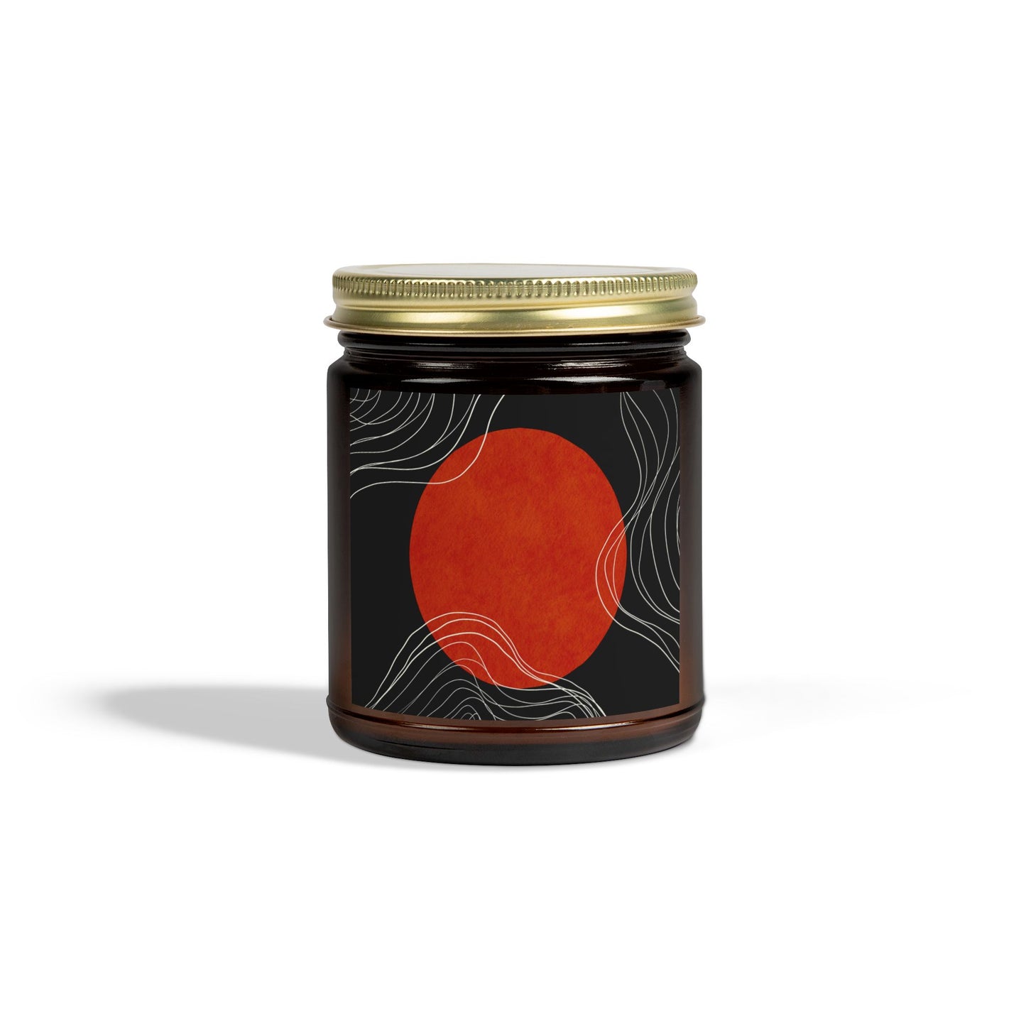 Artistic Scented Candle - Coconut Apricot Wax, Abstract Home Decor, Relaxation Gift, Aromatherapy, Modern Candle Holder