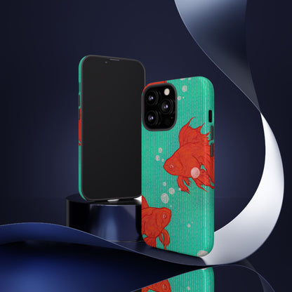 Vibrant Goldfish Phone Case, Colorful iPhone Cover, Ocean Vibe Accessory, Unique Gift for Fish Lovers, Cute Phone Cases