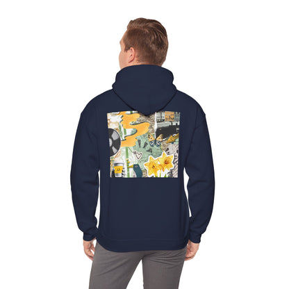 Lotus Flower Unisex Hoodie: Cozy Sweatshirt, Gift for Yoga Lovers, Meditation Apparel, Casual Streetwear, Nature-Inspired Wear, Artsy Collage, Cool Crewnecks