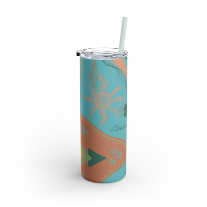 Vibrant Skinny Tumbler, Colorful Drinkware, Reusable Travel Mug, Eco-friendly Gift, Summer Hydration Cup, Stylish Beverage Container