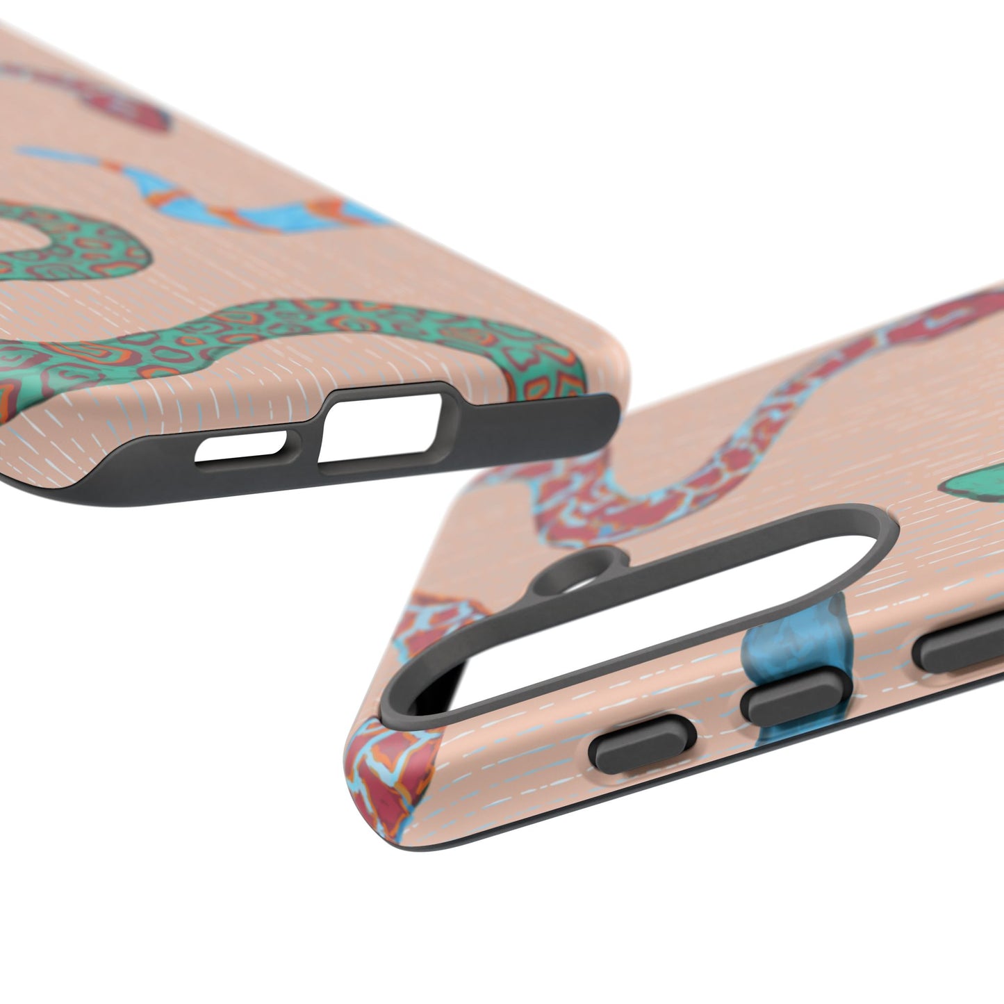 Colorful Snake Phone Case, Tough Phone Case, Unique Phone Cover, Animal Print Case, Gifts for Her, Trendy Accessories