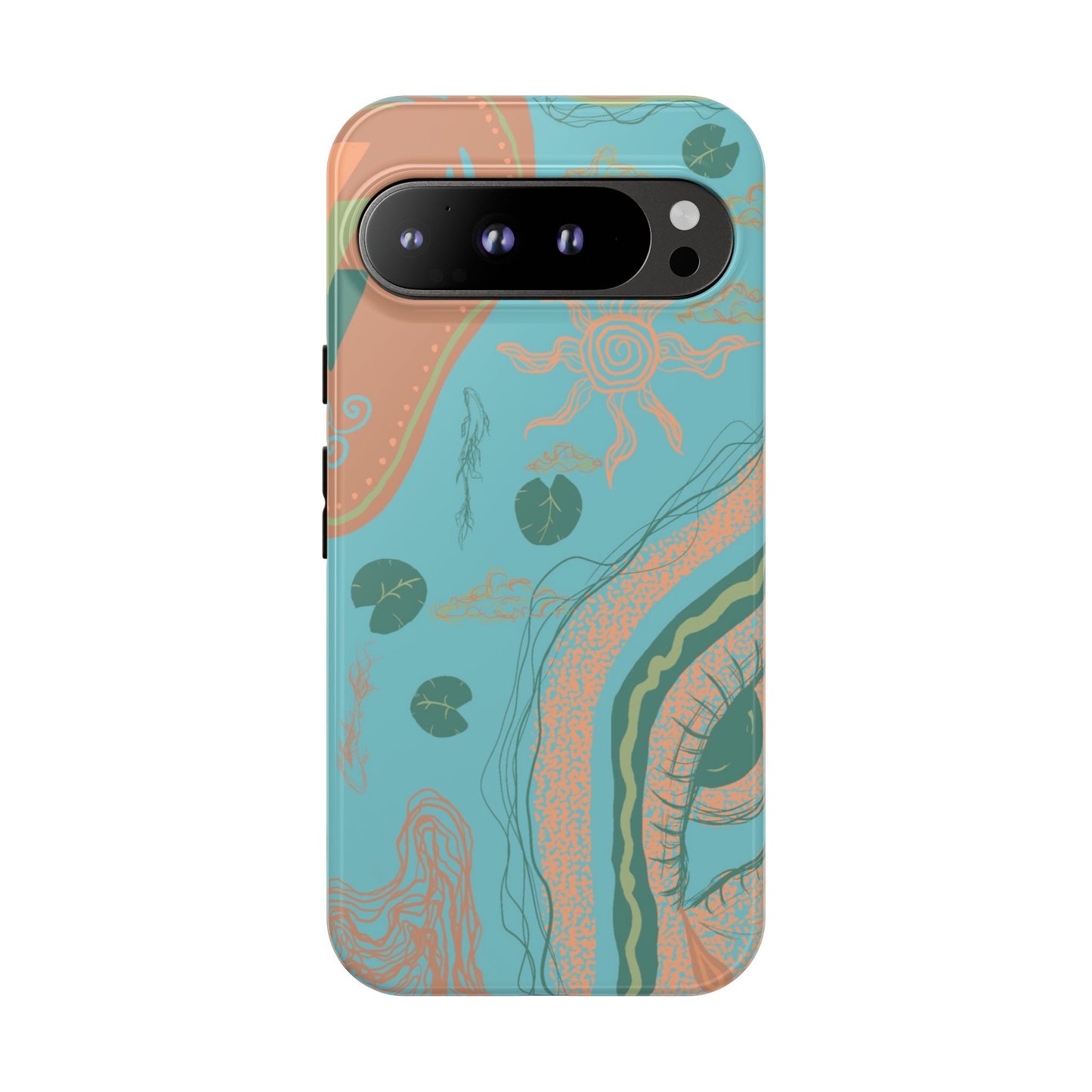 Whimsical Phone Case with Artistic Ocean Design, Floral Phone Cover, Unique Gift for Nature Lovers, Eco-Friendly Cell Accessories, [...]