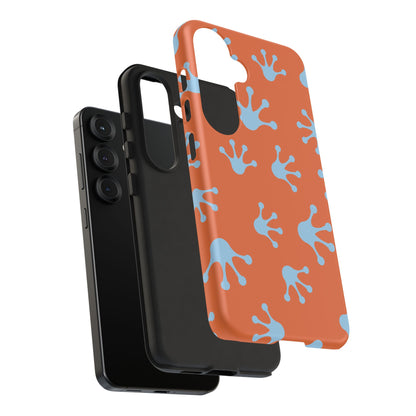Frog Print Phone Case - Tough Cases, Orange Frog Design, Unique Gift, Fun Accessories, Vibrant Phone Cases, Cool Cases