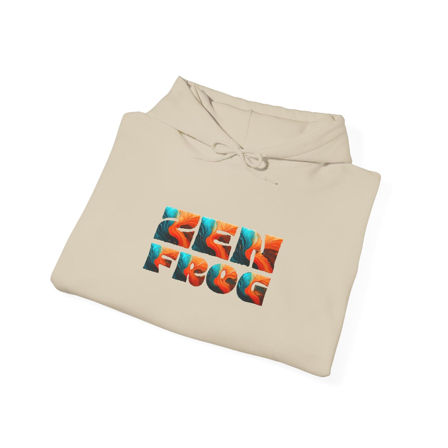 Zen Frog & Moon Unisex Hoodie, Cozy Sweatshirt for Relaxation, Gifts for Nature Lovers, Festival Wear, Everyday Comfort