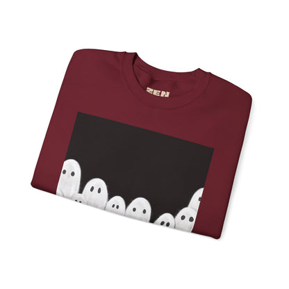 Painted Ghosts Crewneck | Cozy Sweatshirt, Perfect for Halloween, Fall, and Spooky Season