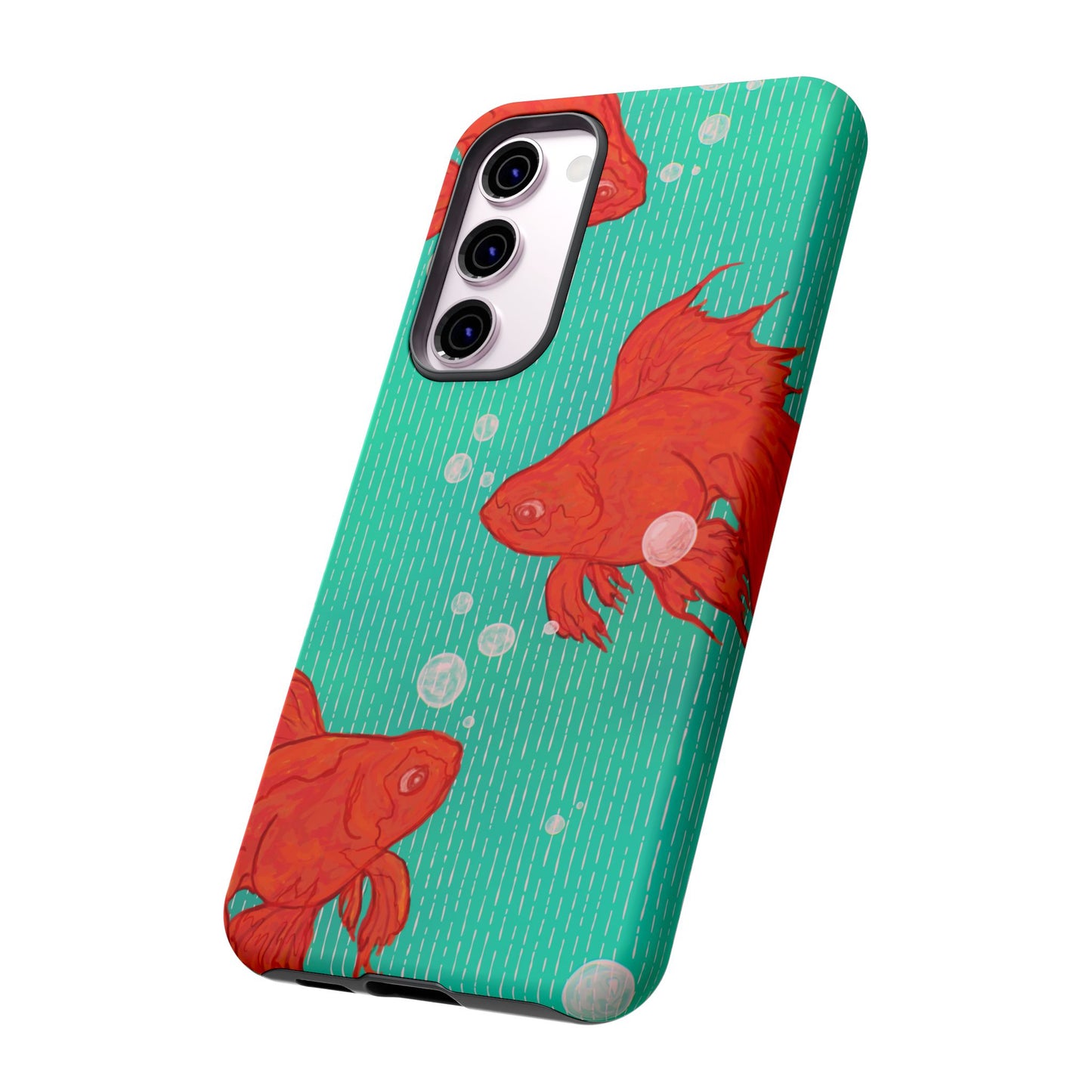Vibrant Goldfish Phone Case, Colorful iPhone Cover, Ocean Vibe Accessory, Unique Gift for Fish Lovers, Cute Phone Cases