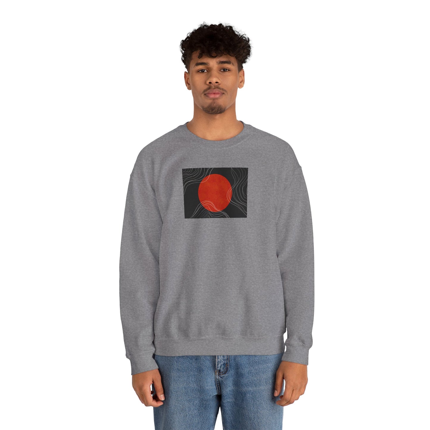 Minimalist Sunset Crewneck Sweatshirt, Cozy Unisex Sweater for Everyday Wear, Gift for Fall, Layering Essential