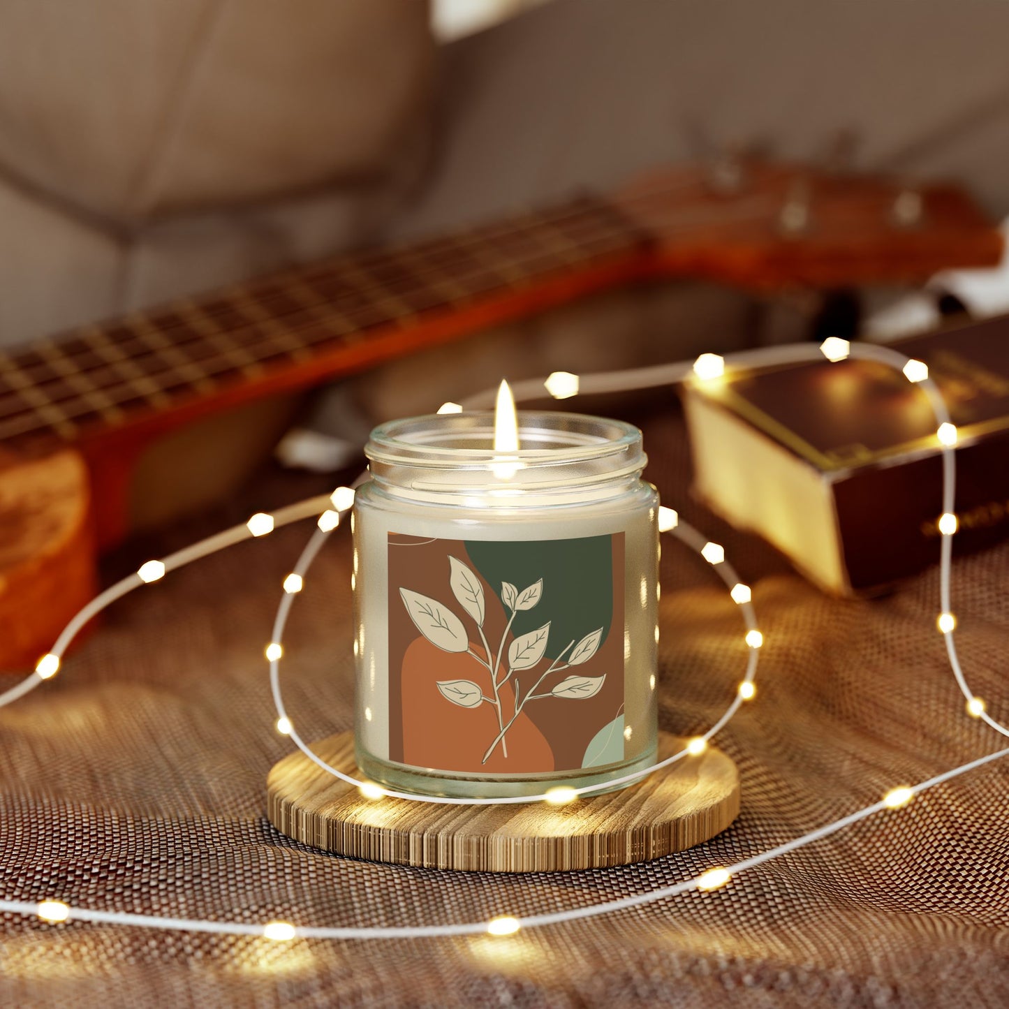 Aromatherapy Candle Jar, Eco-Friendly Home Decor, Relaxing Gift, Spa Vibes, Organic Coconut Apricot Wax