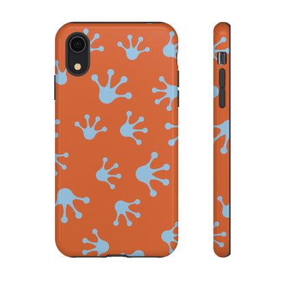 Frog Print Phone Case - Tough Cases, Orange Frog Design, Unique Gift, Fun Accessories, Vibrant Phone Cases, Cool Cases