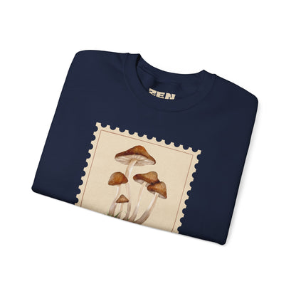 Mushroom Vibes Unisex Crewneck Sweatshirt - Cozy Fashion, Nature Lover Gift, Fall Outfit, Eco-Friendly Style, Perfect for Autumn, Artsy Sweatshirts, Premium, Nature-inspired Crewnecks