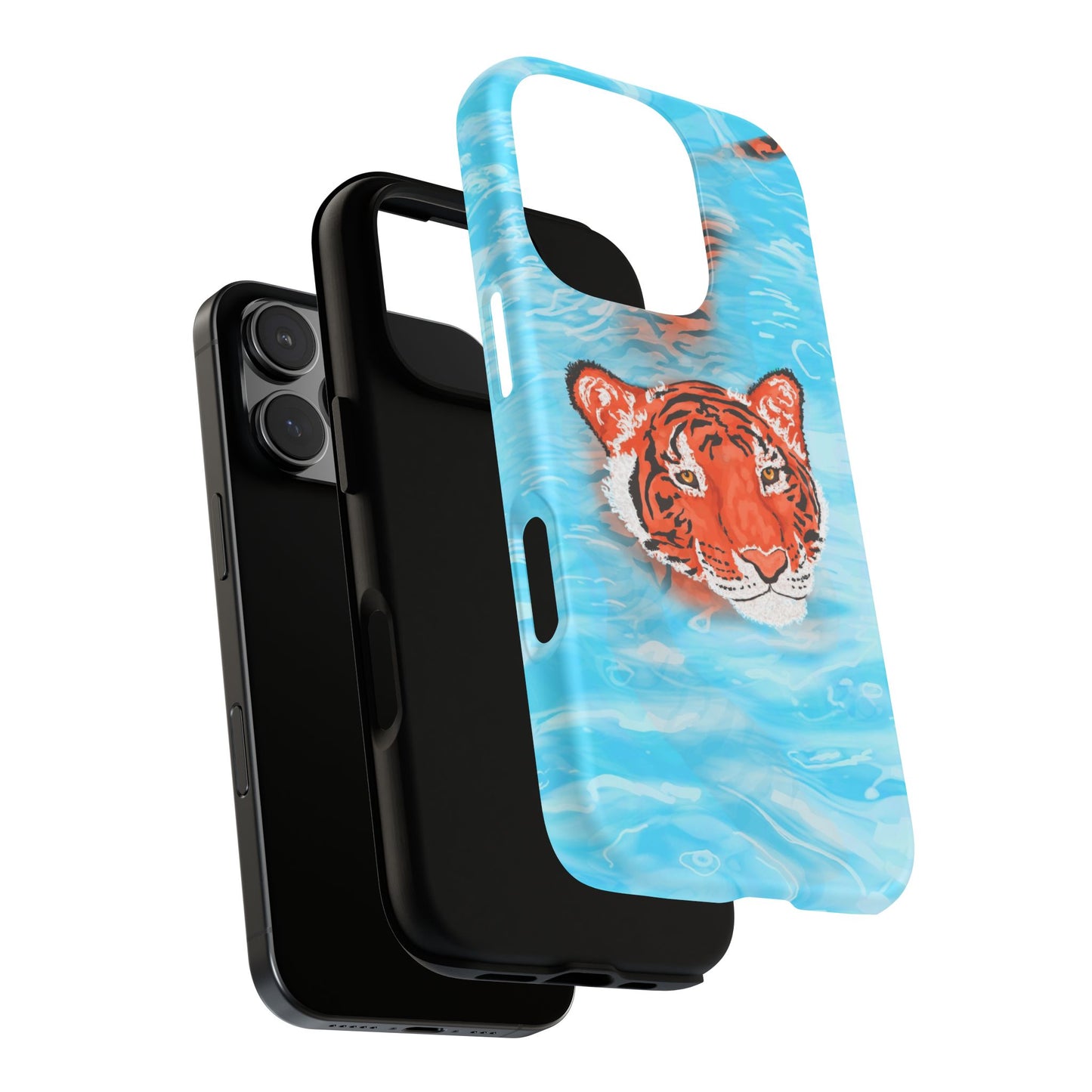 Vibrant Tiger Phone Case, Wildlife Lover Gift, Phone Accessories, Animal Print Case, Summer Vibe, Cool Phone Cover