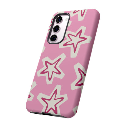 Starry Pink Phone Case | Tough Cases for Trendy Protection, Cute Gift, Fun Design, Holiday Match, Everyday Use