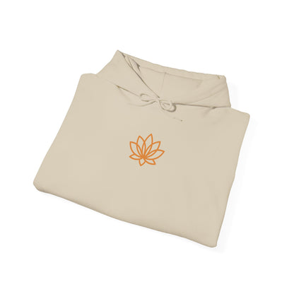 Serene Adventure Hoodie with Lotus Design, Eco-Friendly Sweatshirt for Outdoors, Yoga, Surfing, Beach Days, Mindfulness, Gift for Her, Gift for Him, Kayak Sweatshirt, Outdoor Designs