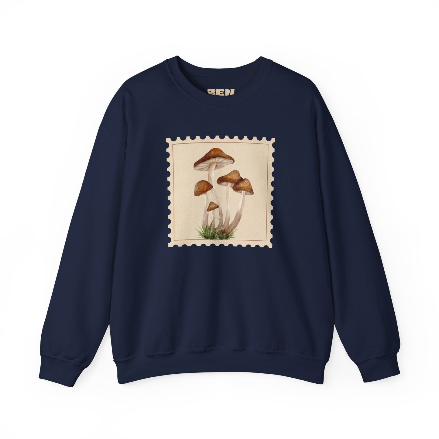 Mushroom Vibes Unisex Crewneck Sweatshirt - Cozy Fashion, Nature Lover Gift, Fall Outfit, Eco-Friendly Style, Perfect for Autumn, Artsy Sweatshirts, Premium, Nature-inspired Crewnecks
