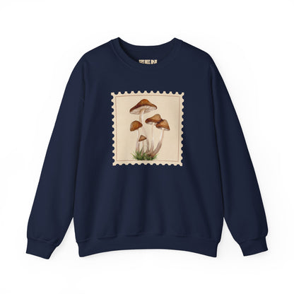 Mushroom Vibes Unisex Crewneck Sweatshirt - Cozy Fashion, Nature Lover Gift, Fall Outfit, Eco-Friendly Style, Perfect for Autumn, Artsy Sweatshirts, Premium, Nature-inspired Crewnecks