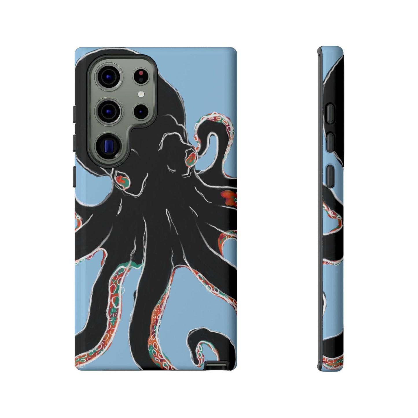 Octopus Tough Phone Case, Sea Creature Design, Ocean Lover Gift, Unique Phone Cover, Underwater Artwork