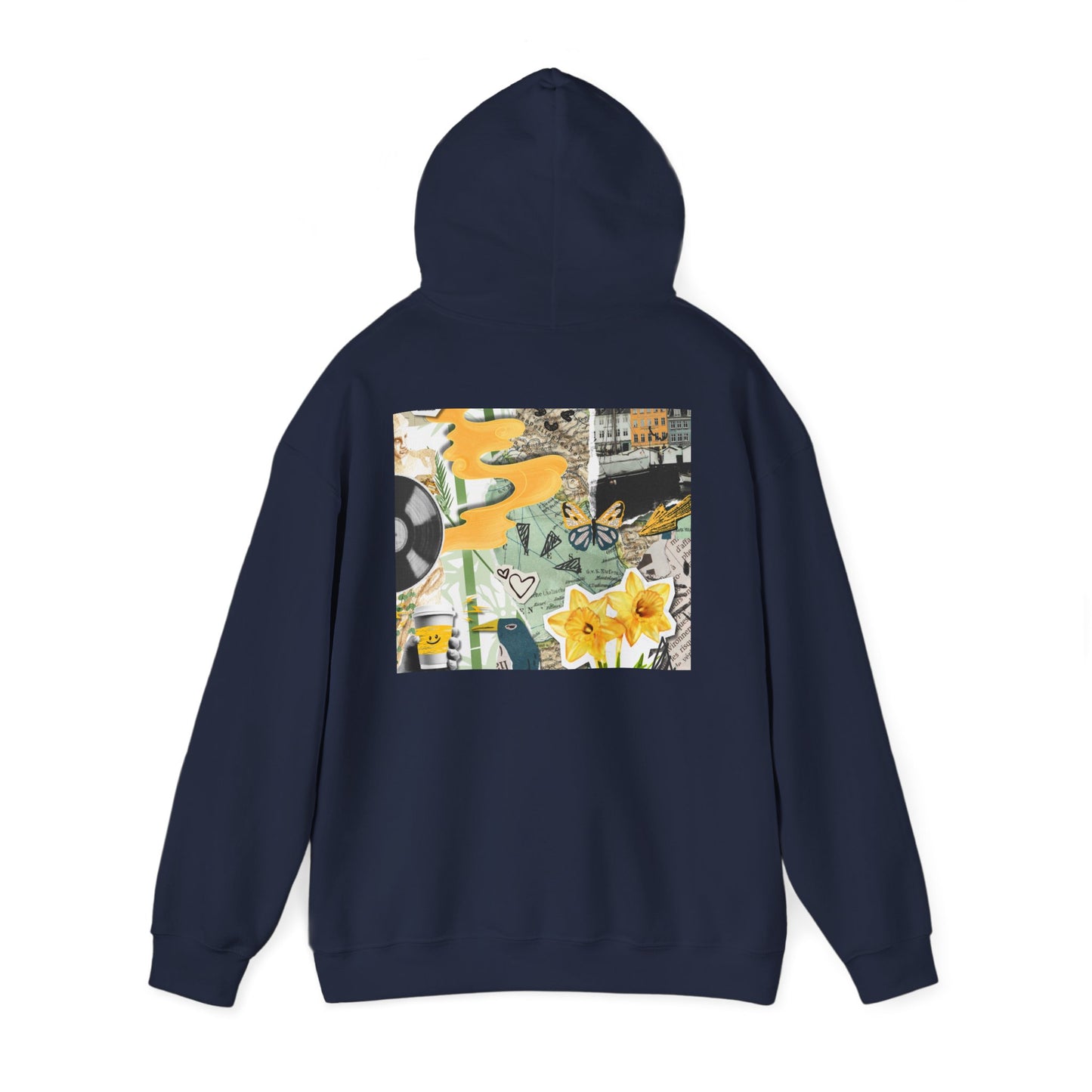 Lotus Flower Unisex Hoodie: Cozy Sweatshirt, Gift for Yoga Lovers, Meditation Apparel, Casual Streetwear, Nature-Inspired Wear, Artsy Collage, Cool Crewnecks