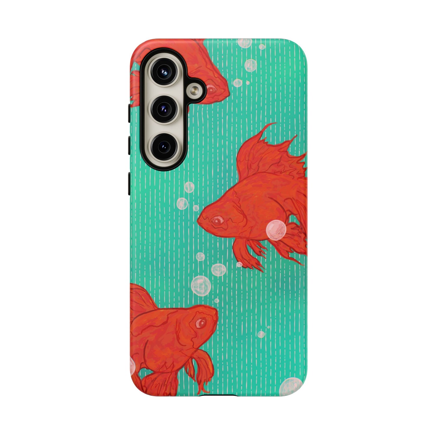 Vibrant Goldfish Phone Case, Colorful iPhone Cover, Ocean Vibe Accessory, Unique Gift for Fish Lovers, Cute Phone Cases