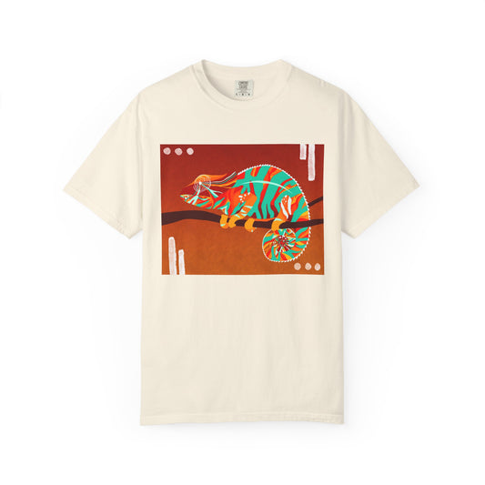 Vibrant Chameleon T-Shirt | Eco-friendly Fashion Tee, Unisex Graphic Tee, Animal Lover Shirt, Gift for Nature Enthusiasts
