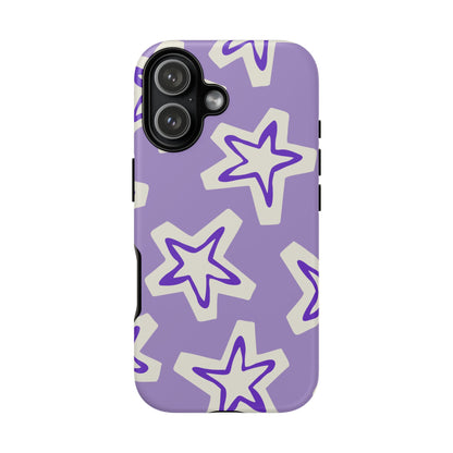 Starry Pattern Phone Case, Cute Star Design, Tough Phone Cover, Gifts for Her, Stylish Phone Accessory